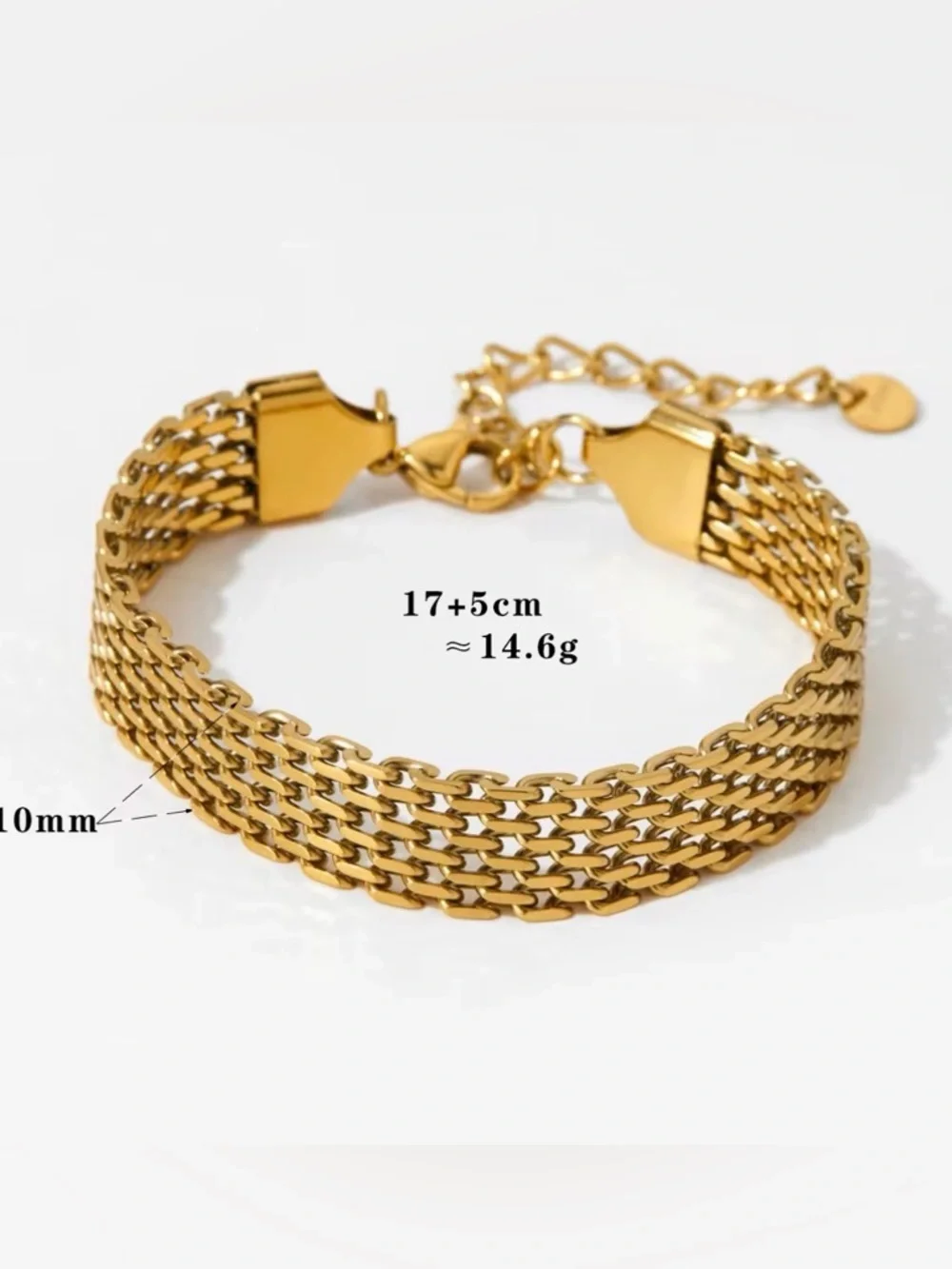 18K Gold Played Multi-Strand Mesh Necklace Bracelet Set